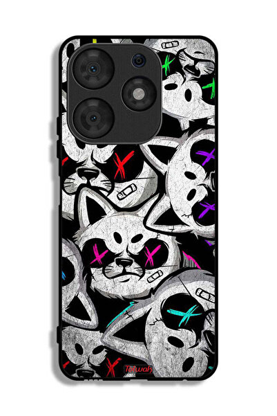 Tolwak Tecno Spark 10 Pro Protective Case Cover Marshmallow Cats