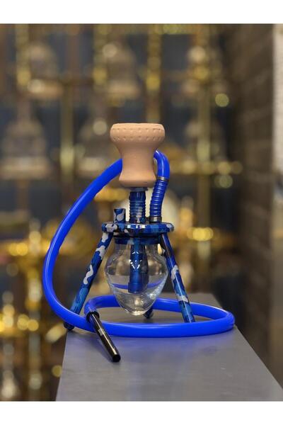 DR KARAM HOOKAH küçük çantalı mavi nargile Üç ayaklı taban