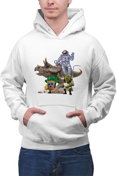 OEM Men's Hoodie Jurassic Park Shrek Astronaut NASA Brawl Stars