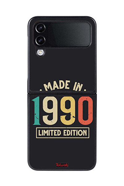 Tolwak غطاء حماية لهاتف Samsung Galaxy Z Flip 4، إصدار محدود، صنع في عام 1990