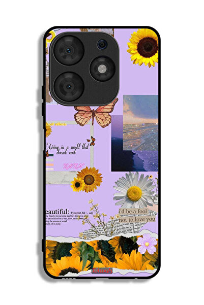 Tolwak غطاء حماية لهاتف تكنو سبارك 10 برو - ملصقات عباد الشمس الجميلة