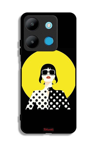 Tolwak Infinix Smart 7 Protective Case Cover Stylish Girl Art