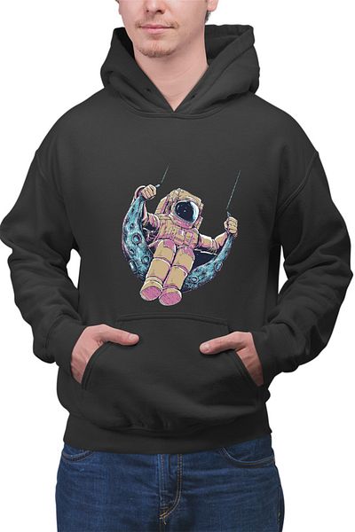 OEM Men's Hoodie NASA Astronaut Seesaw Moon Hubble Stars Universe Infinite