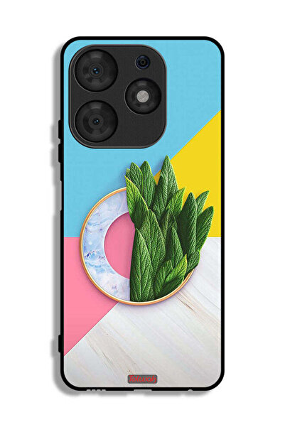 Tolwak غطاء حماية لهاتف Tecno Spark 10 Pro بنقشة أوراق تجريدية