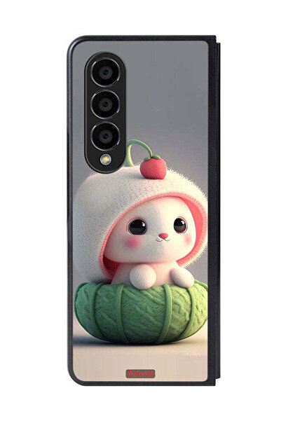 Tolwak غطاء حماية لهاتف سامسونج جالاكسي زد فولد 4 - أرنب صغير لطيف