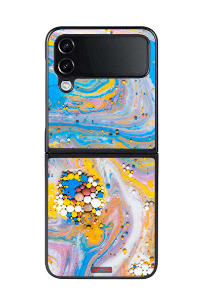 Tolwak غطاء حماية لهاتف سامسونج جالاكسي زد فليب 4 بتصميم جواهر تجريدية ملونة