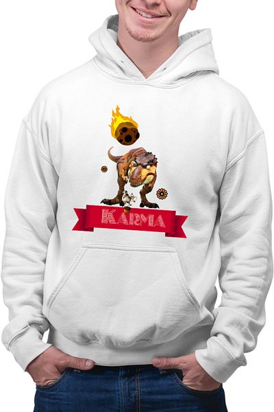 OEM Men's Hoodie Ice Age Karma Apocalypse Flowers Squirrel