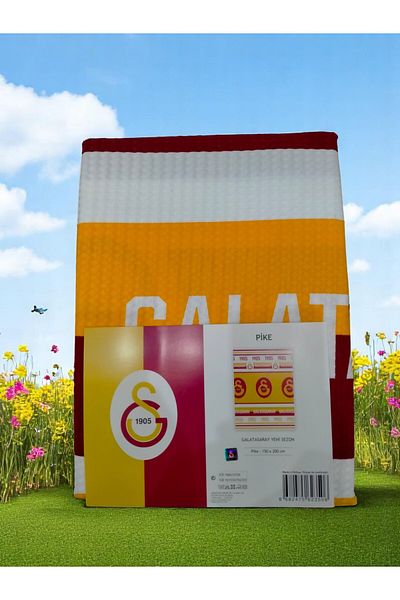 Galatasaray Licensed Single Pique with Bandroll – Move Fan Spirit to the Bedroom!