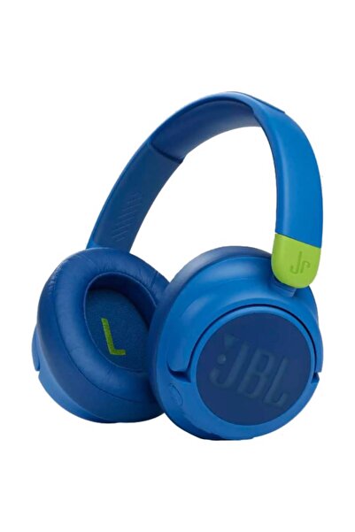 JBL JR460NC Over-Ear Headphones for Kids, Bluetooth, Active Noise Cancelling, Microphone, Blue