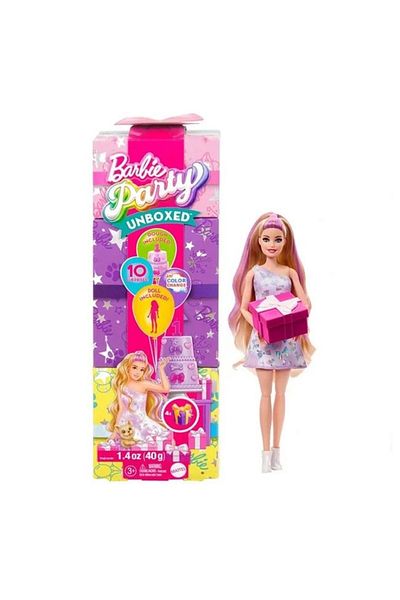 divendi-ro Barbie Party Unboxed Reveal (Blind Box) doll, age 3+ years, 11.5x8.3x8.3x33cm, multicolor