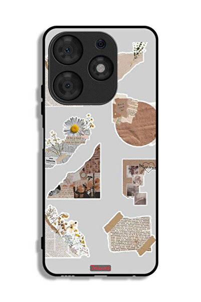 Tolwak غطاء حماية لهاتف تكنو سبارك 10 برو، قطع من الملصقات الورقية