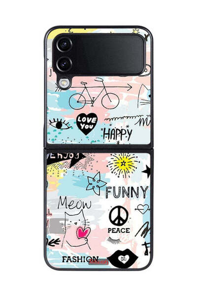 Tolwak غطاء حماية لهاتف Samsung Galaxy Z Flip 4 - Love You Tags