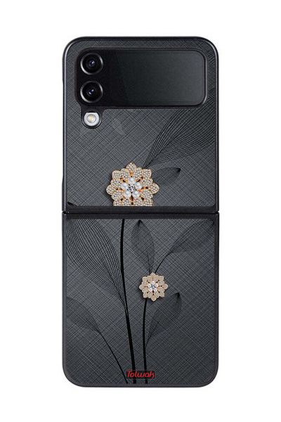 Tolwak Samsung Galaxy Z Flip 4 Protective Case Cover Diamond Flowers Art