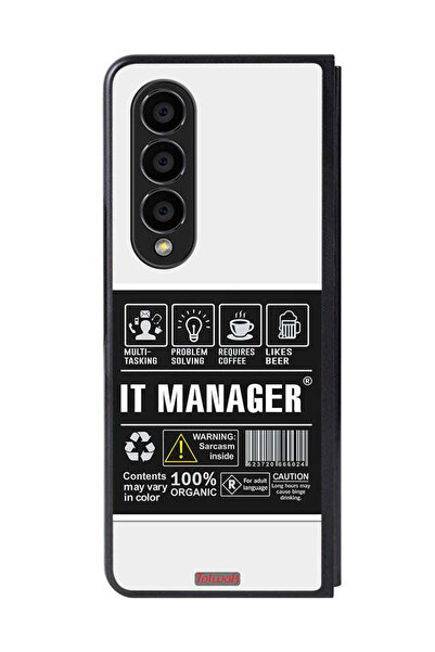 Tolwak غطاء حماية لهاتف Samsung Galaxy Z Fold 4، ملصق مدير تكنولوجيا المعلومات