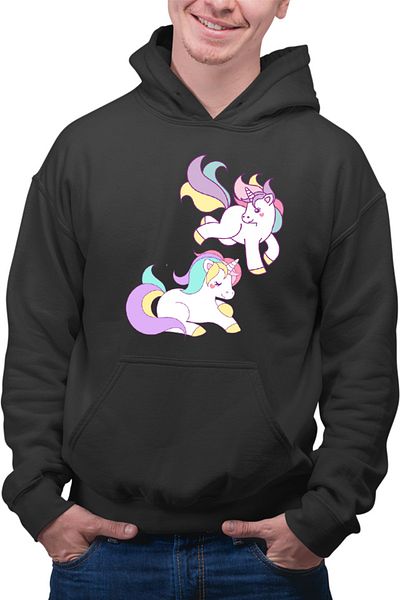 OEM Hanorac Barbati Unicorn Squad Stars Horse Love Animals
