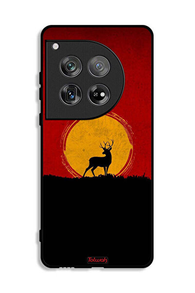 Tolwak غطاء حماية لهاتف OnePlus 12 بتصميم غزال وقمر