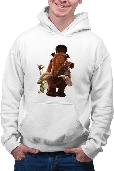 OEM Men's Hoodie Ice Age Mammal Carnivoran Scrat Steffie Rat Hello