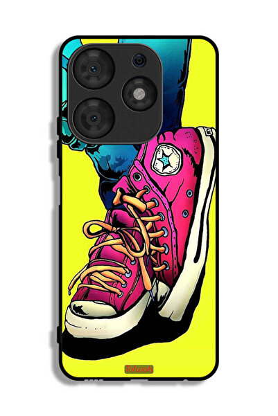 Tolwak Tecno Spark 10 Pro Protective Case Cover Canva Shoes Art