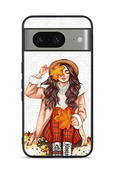 Tolwak غطاء حماية لهاتف Google Pixel 8 يحمل صورة أوراق الخريف