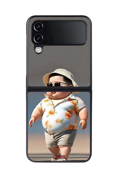 Tolwak Samsung Galaxy Z Flip 4 Protective Case Cover Fatty Stylish Baby Boy