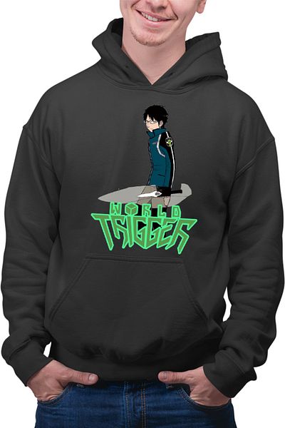 OEM Men's Hoodie World Trigger Mikumo Osamu Glasses Anime