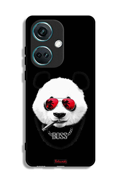 Tolwak غطاء حماية لهاتف OnePlus Nord CE3 بتصميم Boss Panda