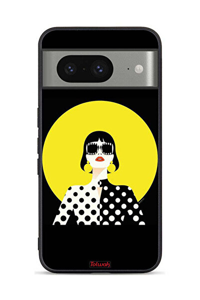 Tolwak غطاء حماية لجهاز Google Pixel 8 بتصميم فتاة أنيقة