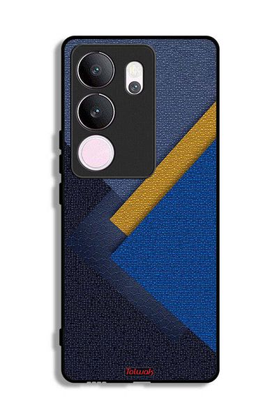 Tolwak vivo V29 Pro Protective Case Cover Triangles Leather Shades Pattern