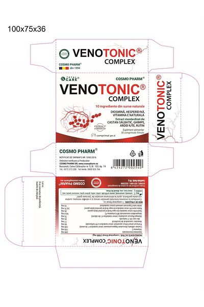 Cosmo Pharm Venotonic Complex Pentru Varice, Hemoroizi, Ulcere Varicoase