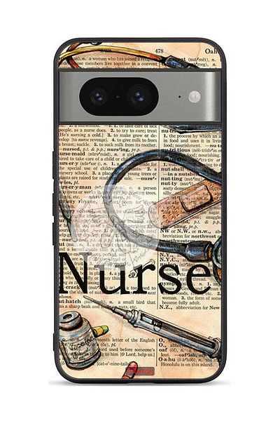 Tolwak Google Pixel 8 Protective Case Cover Nurse Vintage Tools