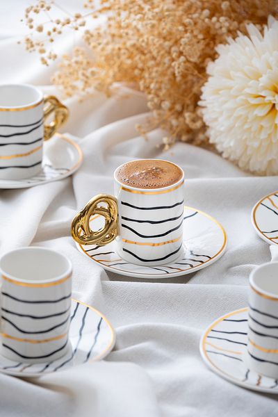 ACAR Lucetta Coffee Cup Set for 6 People - 90 ml
