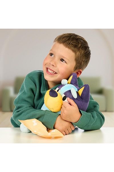 bluey 13" Sleepy Time Plush with Blanket | 7 Phrases & Music | Soft & Cuddly Nighttime Toy