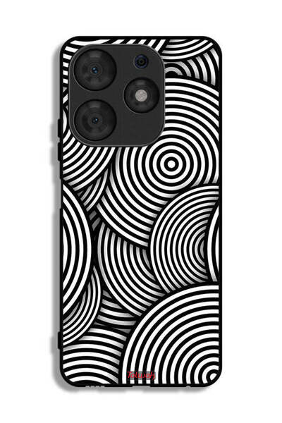 Tolwak Tecno Spark 10 Pro Protective Case Cover Circles Illusion Pattern