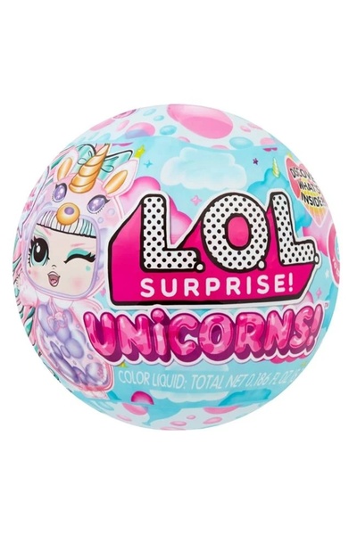 divendi-ro Păpușă unicorn LOL Surprise cu accesorii, vârsta 6+ ani, 10x10cm, roz-albastru