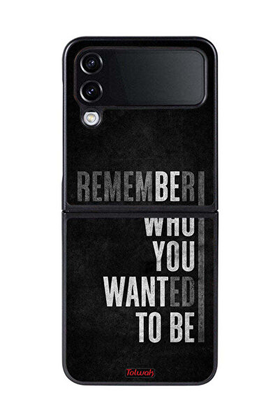 Tolwak غطاء حماية لهاتف Samsung Galaxy Z Flip 4 تذكر من أردت أن تكون