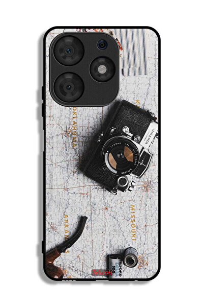 Tolwak Tecno Spark 10 Pro Protective Case Cover Vintage Camera