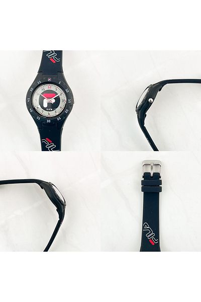 Fila Kids Unisex Analog Watch, Black 38-204-104, 26–30 mm