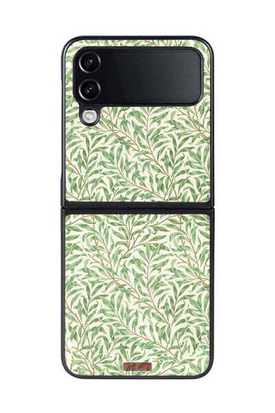 Tolwak غطاء حماية لهاتف سامسونج جالاكسي زد فليب 4 بنقشة غصن الصفصاف الشهيرة