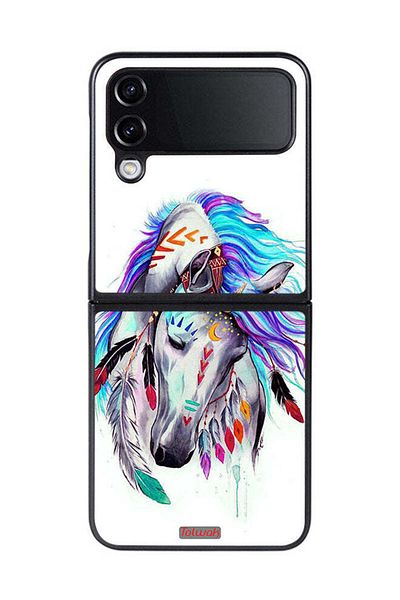 Tolwak Samsung Galaxy Z Flip 4 Protective Case Cover Horse