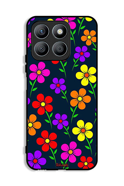 Tolwak Honor X8b Protective Case Cover Colorful Flowers