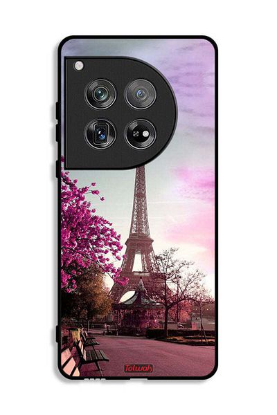 Tolwak OnePlus 12 Protective Case Cover Eiffel Tower