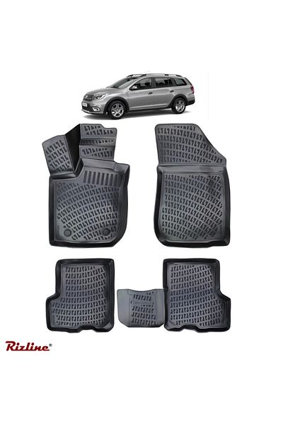 Rizline 3D tray car mats – Dacia Logan 2 MCV Stepway (2013–2024) – Front + rear set