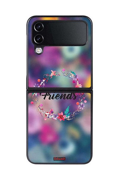Tolwak Samsung Galaxy Z Flip 4 Protective Case Cover Friends In Flowers Ring Art