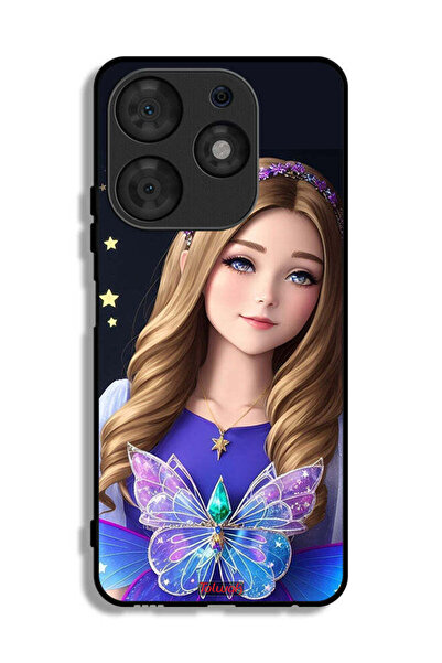 Tolwak Tecno Spark 10 Pro Protective Case Cover Cute Butterfly Girl