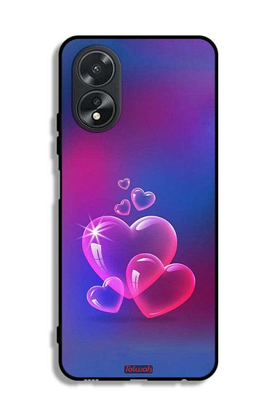 Tolwak غطاء حماية لهاتف Oppo A38 بنقشة قلوب مائية