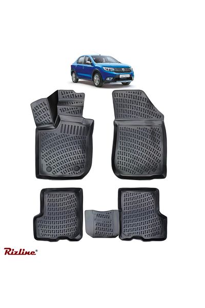 Rizline 3D tray car mats – Dacia Logan 2 Stepway (2013–2024) – Front + rear set