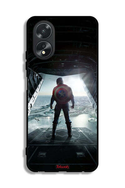Tolwak غطاء حماية لهاتف Oppo A38 بتصميم صورة كابتن أمريكا