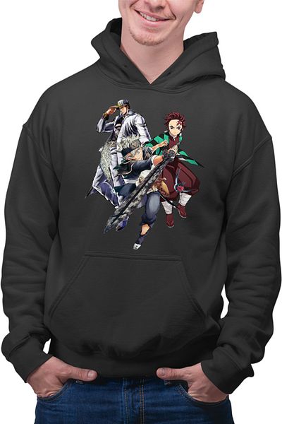 OEM Hanorac Barbati Black Clover Asta Kimetsu no Yaiba Tanjirou JoJo Anime