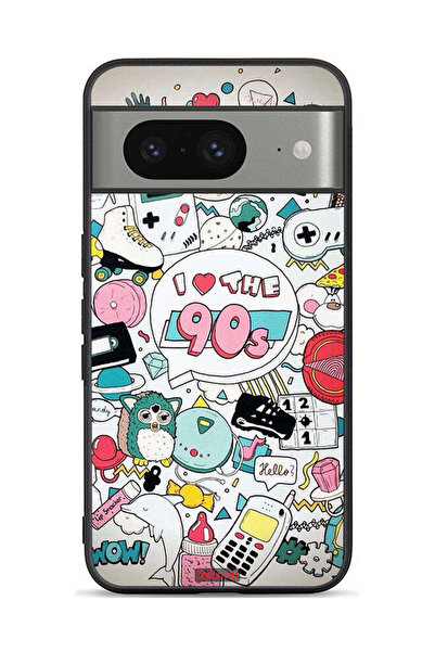 Tolwak غطاء حماية لجهاز Google Pixel 8 - أحب التسعينيات