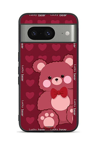 Tolwak غطاء حماية لجهاز جوجل بيكسل 8 بتصميم الدب المحظوظ